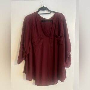 Torrid Harper Georgette Pullover 3/4 sleeve blouse